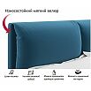 Кровать Vita с матрасом велюр синий без П/М 1400x2000, изголовье мягкое