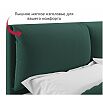 Кровать Vita с матрасом велюр изумруд С П/М 1800x2000, ортопедическое основание, изголовье мягкое