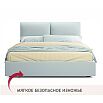 Кровать Vita с матрасом велюр мята пастель С П/М 1800x2000, ортопедическое основание, изголовье мягкое