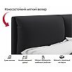 Кровать Vita с матрасом велюр черный без П/М 1800x2000, изголовье мягкое
