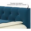 Кровать Afelia с матрасом велюр синий без П/М 900x2000, изголовье мягкое