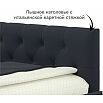 Кровать Afelia с матрасом велюр темный без П/М 900x2000, изголовье мягкое