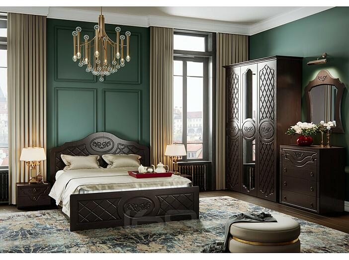 Кровать Престиж с матрасом без обивки шоколад без П/М 1400x2000, без ортопедического основания, изголовье жесткое