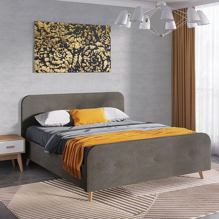 Сиерра 1200 кровать Торонто темно-серый вариант 2 17790₽