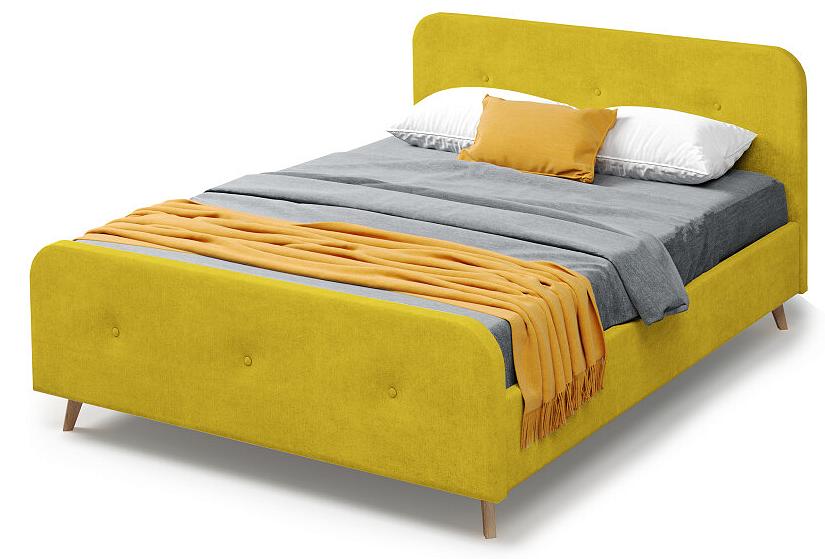 Сиерра 1400 кровать Торонто горчичный вариант 1 прямой диван парма горчичный велюр