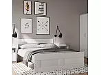 Кровать Сириус без обивки белый без П/М 140x200, изголовье жесткое