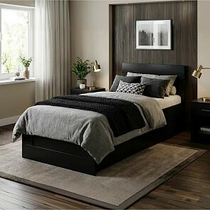 Кровать Сириус без обивки венге без П/М 800x2000, ортопедическое основание, изголовье жесткое