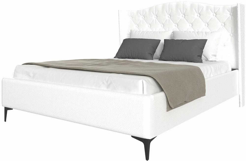 TANGO кровать 1400х2000 Белый (кож. зам) двуспальная кровать монако белый ясень белый экокожа 90х200 см без дна короба для белья с реечным основанием
