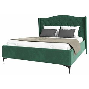 Кровать TANGO велюр зеленый 1400x2000, изголовье мягкое
