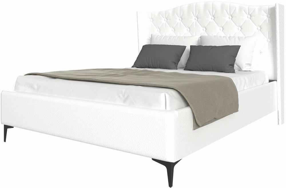 TANGO кровать 1600х2000 Белый (кож. зам) мягкая интерьерная кровать стефани 1600 п м экокожа белый