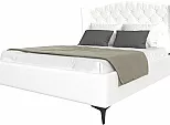 Кровать TANGO экокожа белый 1800x2000, изголовье мягкое