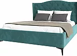 Кровать TANGO велюр бирюзовый 1800x2000, изголовье мягкое