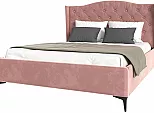 Кровать TANGO велюр розовый 1800x2000, изголовье мягкое