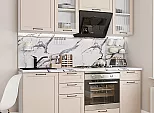 Модульный кухонный гарнитур Барселона-02 Кашемир/Белый 2140x1900x600