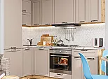 Модульный кухонный гарнитур Барселона-04 Кашемир/Дуб Вотан 2140x1490/1700x600