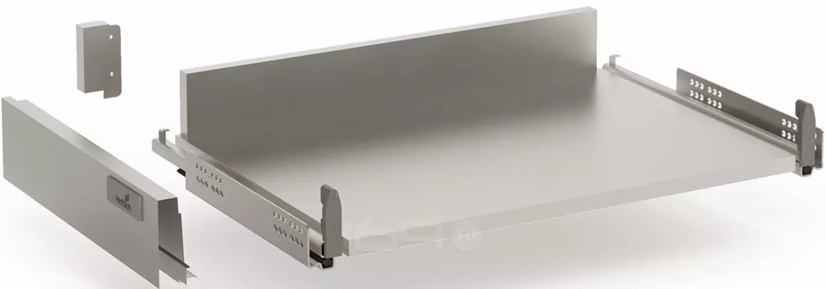 Комплект ящика в шкаф нижний под духовку Hettich InoTech 600 мм направляющие частичного выдвижения