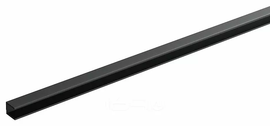 Планка для стенпанели Торцевая Алюминий Черная 600*4