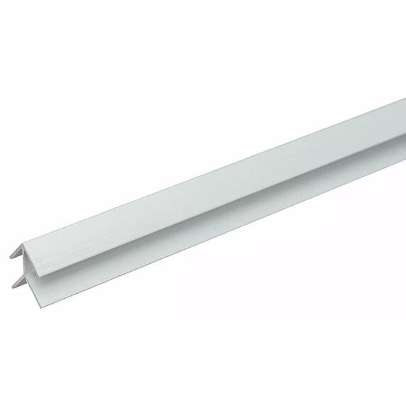 Планка для стенпанели Угловая Алюминий Белая 600*4