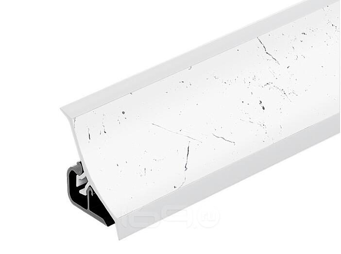 Плинтус для столешницы пластиковый 120P Мрамор Марквина белый (1255) 3000*20*20 (ф-ра 1110)