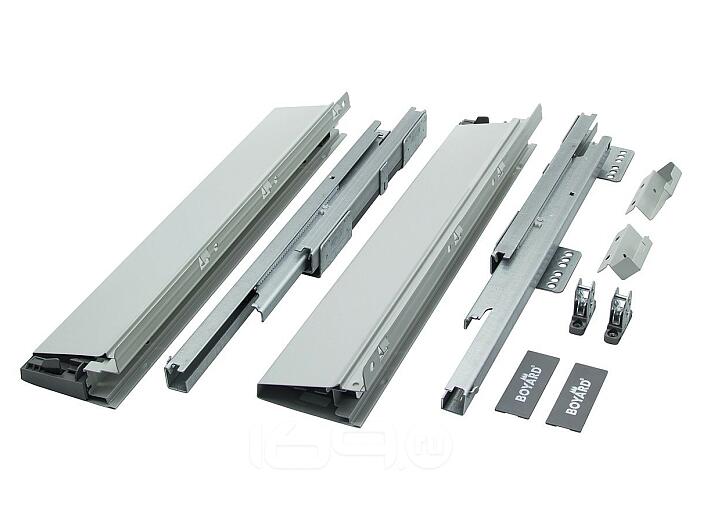 Направляющие с доводчиком универсальные POWER BOX Серый
