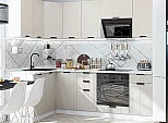 Модульный кухонный гарнитур Евро Лайн-05 Агат/Белый 2140x1400/2290x600