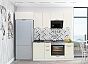 tumb 1 - Кухня прямая Флэт-01 Cashmere In 2S/Белый 2140*2600*600