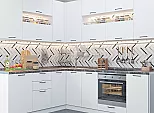 Модульный кухонный гарнитур Флэт-02 White In 2S/Белый 2340x2390/1700x600