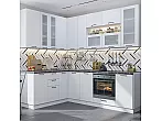 Модульный кухонный гарнитур Флэт Плюс-02 White In 2S/Белый 2340x1700/2400x600