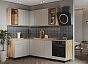 Кухонный гарнитур Оливия Кашемир, Дуб Крафт/Дуб Крафт 2164x2400/1400x600 (Дуб вотан)