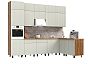 Кухня Оливия NEW 3,0х1,8/1080м Компоновка №3 (Кашемир, Дуб Крафт (Дуб вотан))