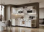 Кухонный гарнитур Техно Белый глянец/Белый 2164x2700/900x600 (Антарес)