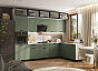 Кухонный гарнитур Техно Олива глянец/Белый 2499x3000/1800x600 (Антарес)