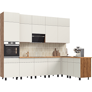 Кухонный гарнитур Оливия Кашемир/Вотан 2500x3000/1800x600