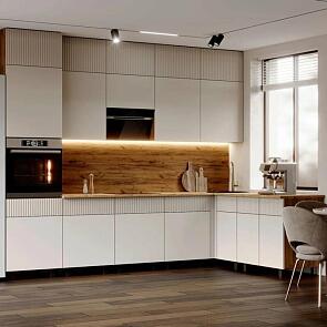 Кухонный гарнитур Оливия Кашемир/Вотан 2500x3000/1800x600