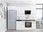 Модульный кухонный гарнитур Флэт-01 White In 2S/Белый 2140x2600x600