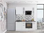 Модульный кухонный гарнитур Флэт Плюс-01 White In 2S/Белый 2140x1800x478