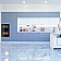 Модульный кухонный гарнитур Фьюжн-02 Silky Blue, Silky White/Белый 2140x4400x600
