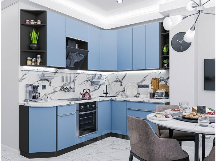 Фьюжн-04 Silky Blue Graphite 2340*2200/1800*600