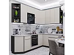 Модульный кухонный гарнитур Фьюжн-04 Silky Grey/Graphite 2340x2200/1800x600
