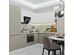 Модульный кухонный гарнитур Фьюжн-04 Silky Grey, Silky White/Белый 2140x2500/1800x600