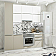 Модульный кухонный гарнитур Фьюжн-06 Silky White, Silky Grey/Белый 2340x2000x600