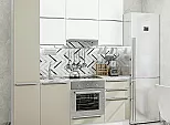 Модульный кухонный гарнитур Фьюжн-06 Silky White, Silky Grey/Белый 2340x2000x600