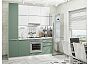 Модульный кухонный гарнитур Фьюжн-06 Silky White, Silky Mint/Белый 2340x2000x600