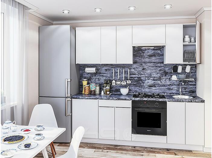 Прямая кухня Фьюжн-AL-01 Brilliant