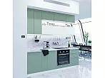 Модульный кухонный гарнитур Фьюжн-01 Silky Mint, Silky White/Белый 2340x2300x600