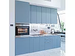 Модульный кухонный гарнитур Фьюжн-03 Silky Blue/Белый 2340x2600x600