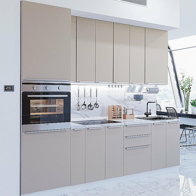 Прямая кухня Фьюжн-03 Silky Grey 74729₽