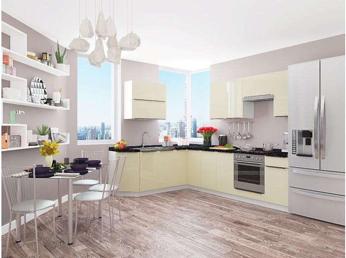 Угловая кухня Фьюжн-04 Ivory