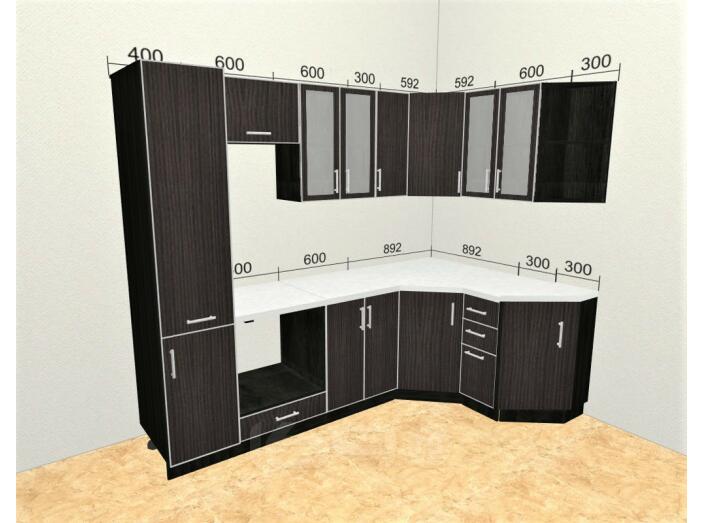 Угловая кухня Лофт-04 Wenge Veralinga