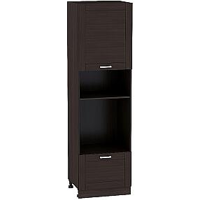 Шкаф пенал под бытовую технику с 1-ой дверцей и ящиком Лофт ШП 606М (для верхних шкафов высотой 720) Wenge Veralinga-Венге